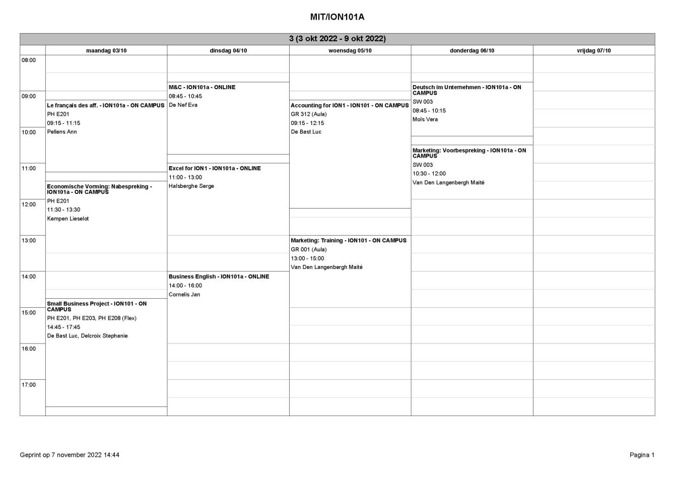 Voorbeeldrooster Internationaal ondernemen 2023/2024