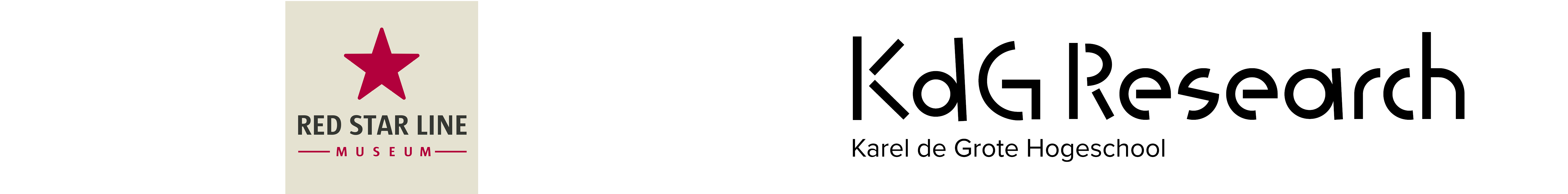 Logo van het Red Star Line Museum en KdG Research