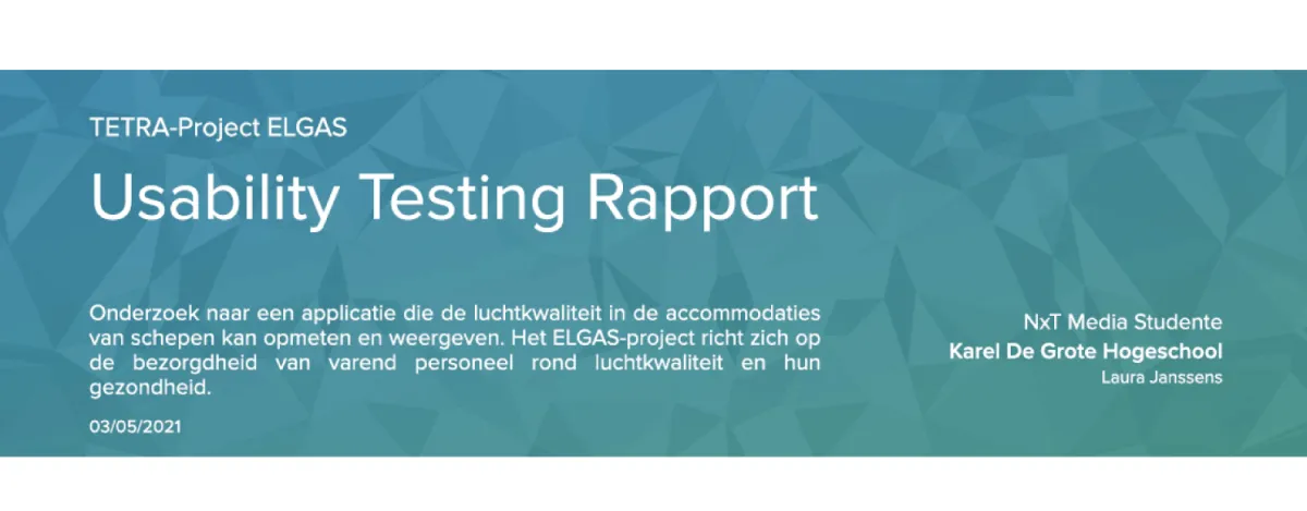 ELGAS Usability Testing Rapport