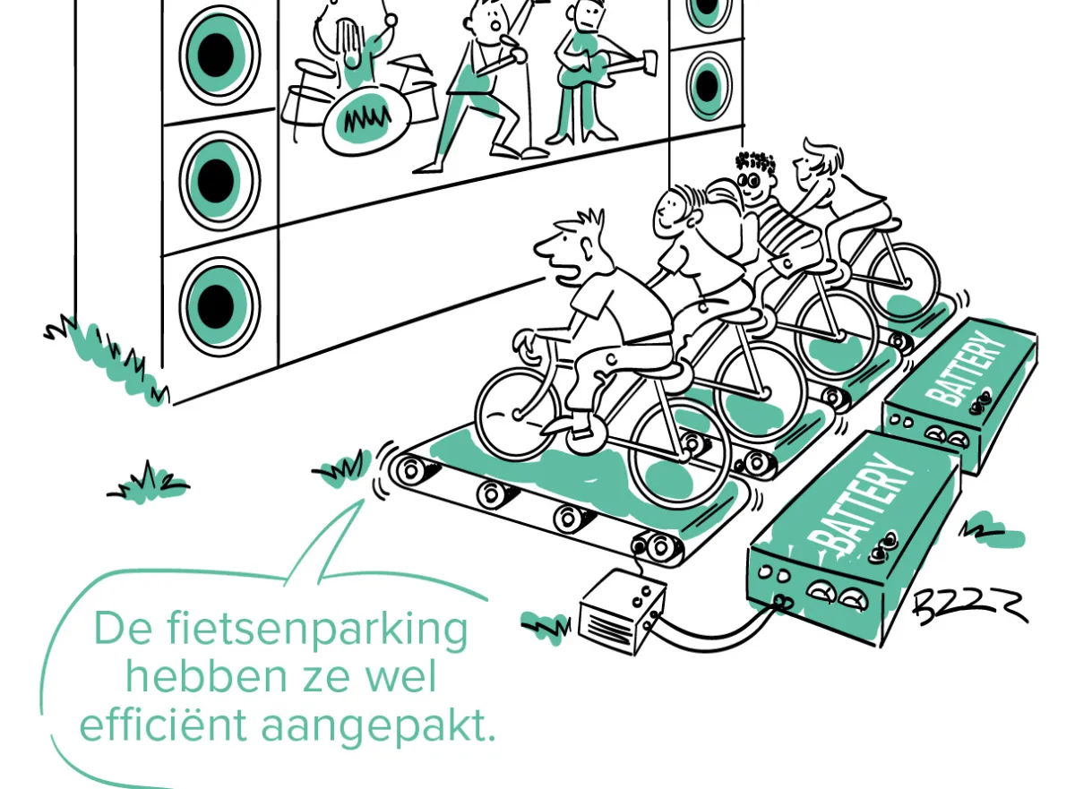 Cartoon duurzame events