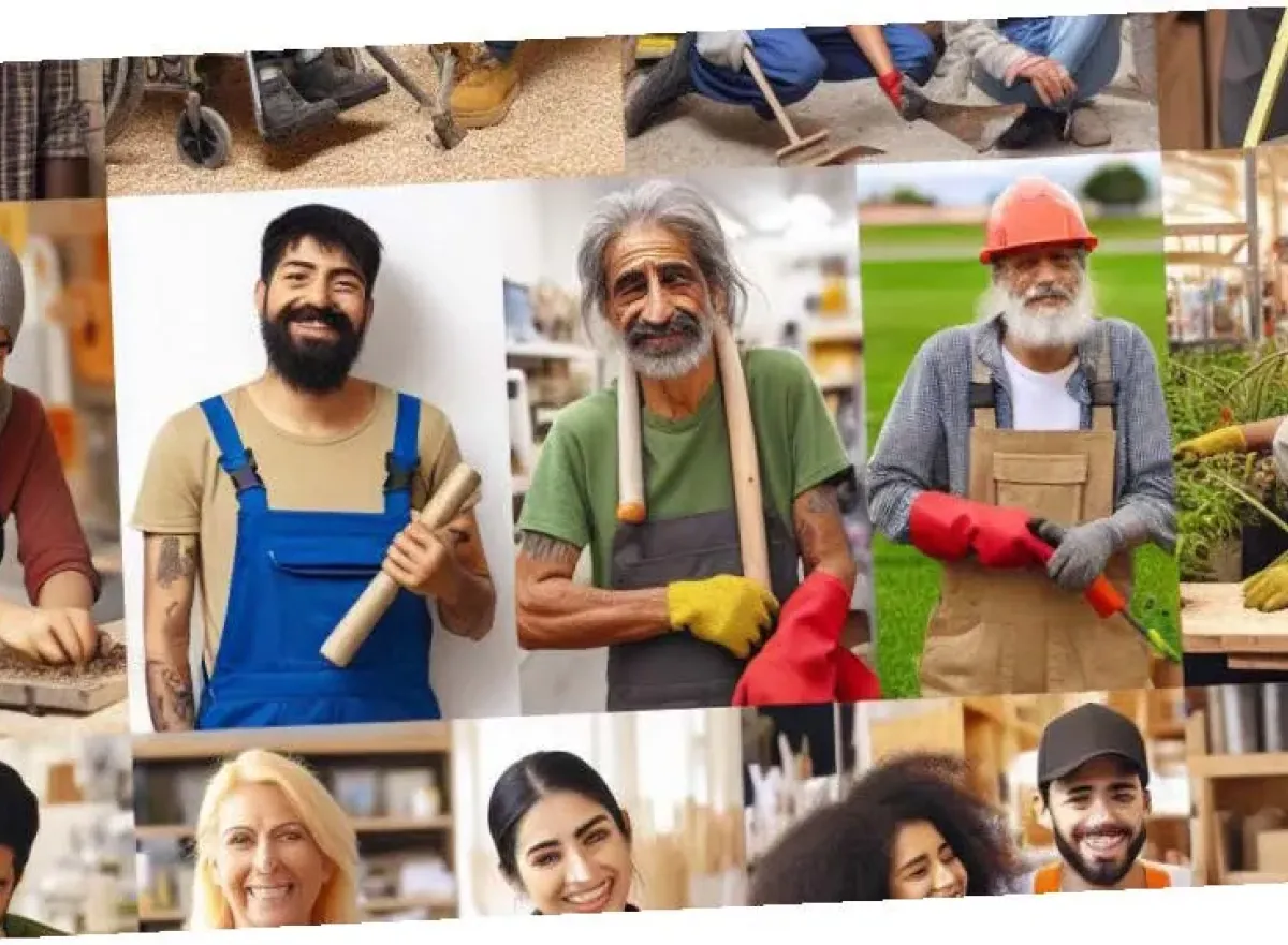 Verschillende werkende personen