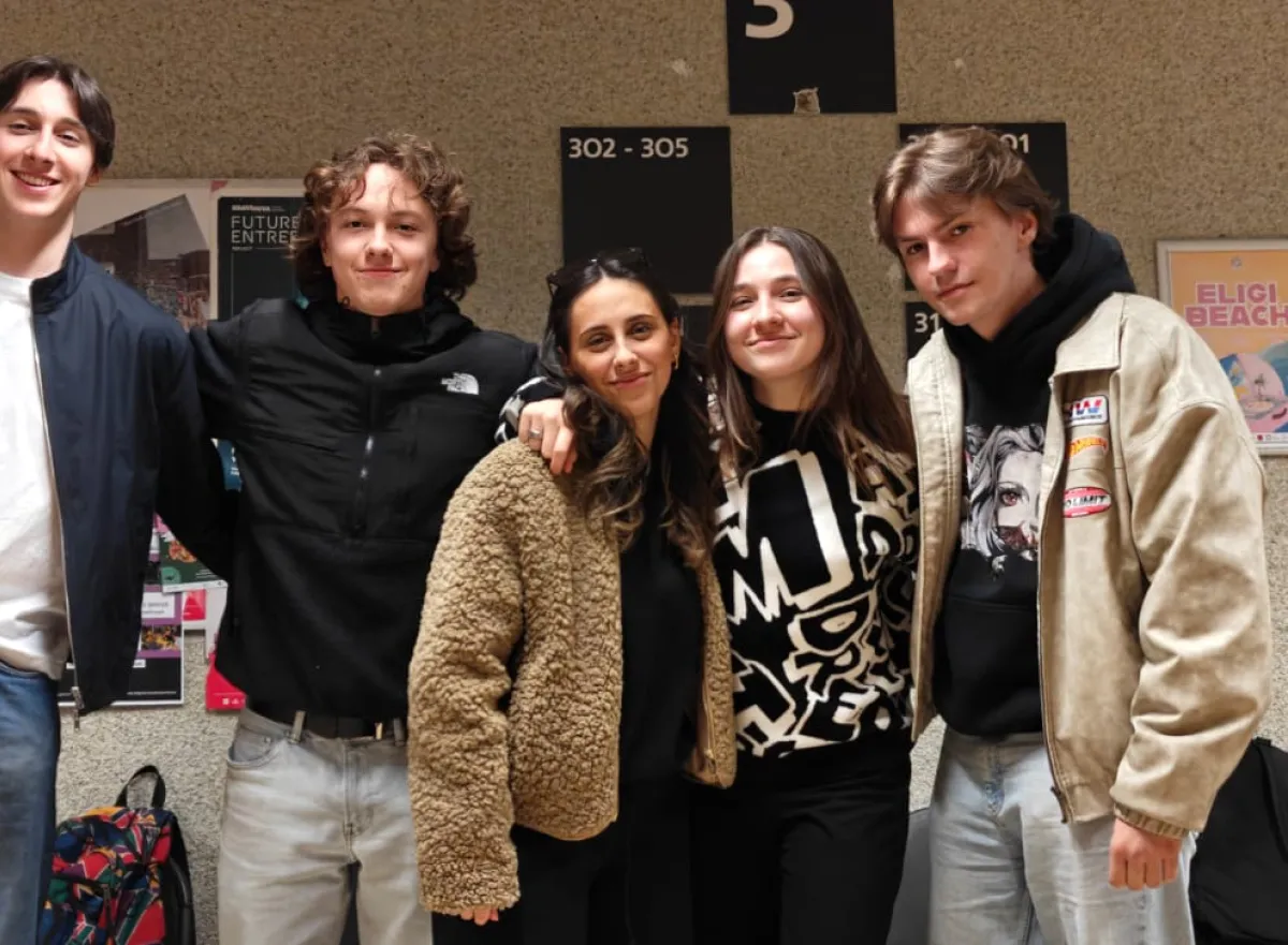 de studentenredactie op een rij
