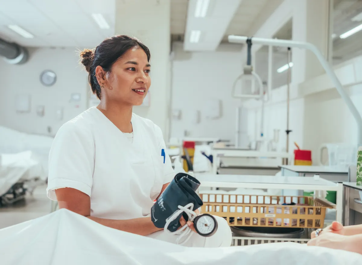 Verpleegster in beeld