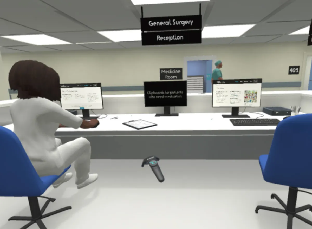 Balie in een ziekenhuis: illustratie